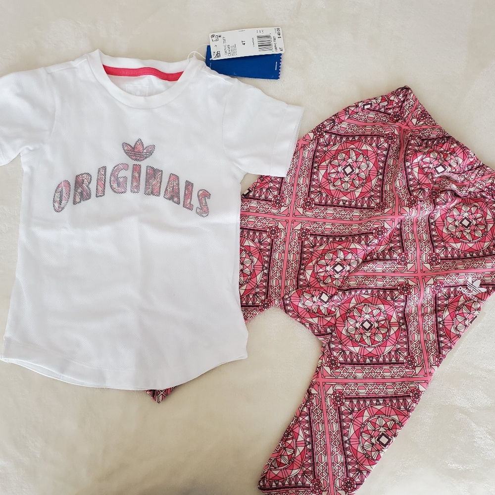 Adidas toddler girl's training set 4T